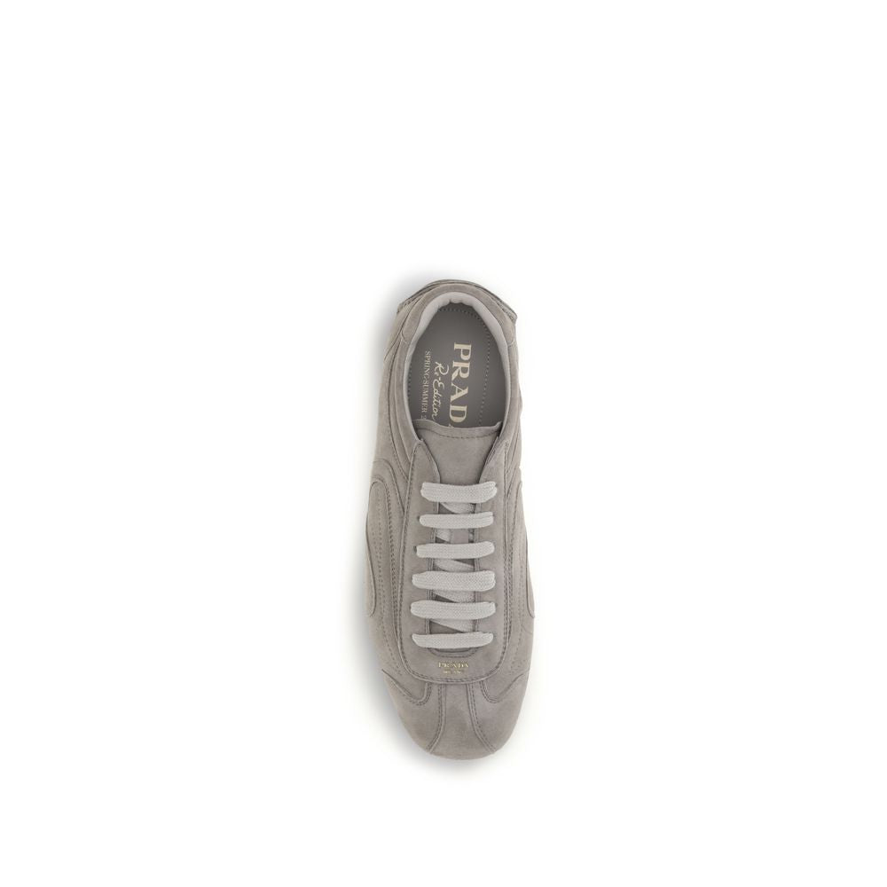 Prada Beige Calf Leather Bos Taurus Athletic Sneakers | Regal Royce