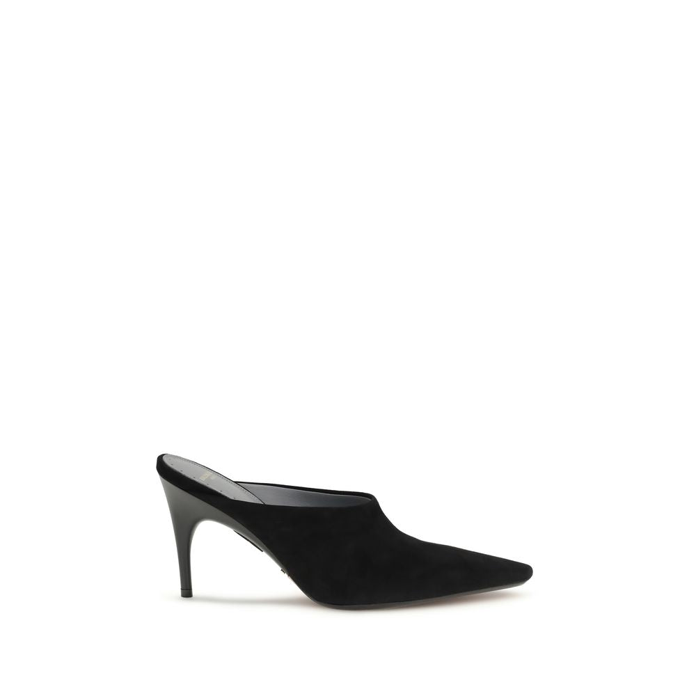 Balenciaga Black Suede Leather Mules | Regal Royce