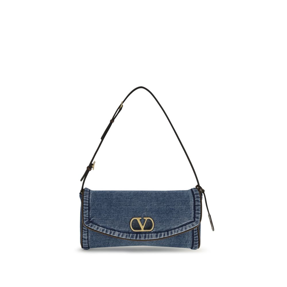 Valentino Garavani Blue Cotton Shoulder Bag | Regal Royce