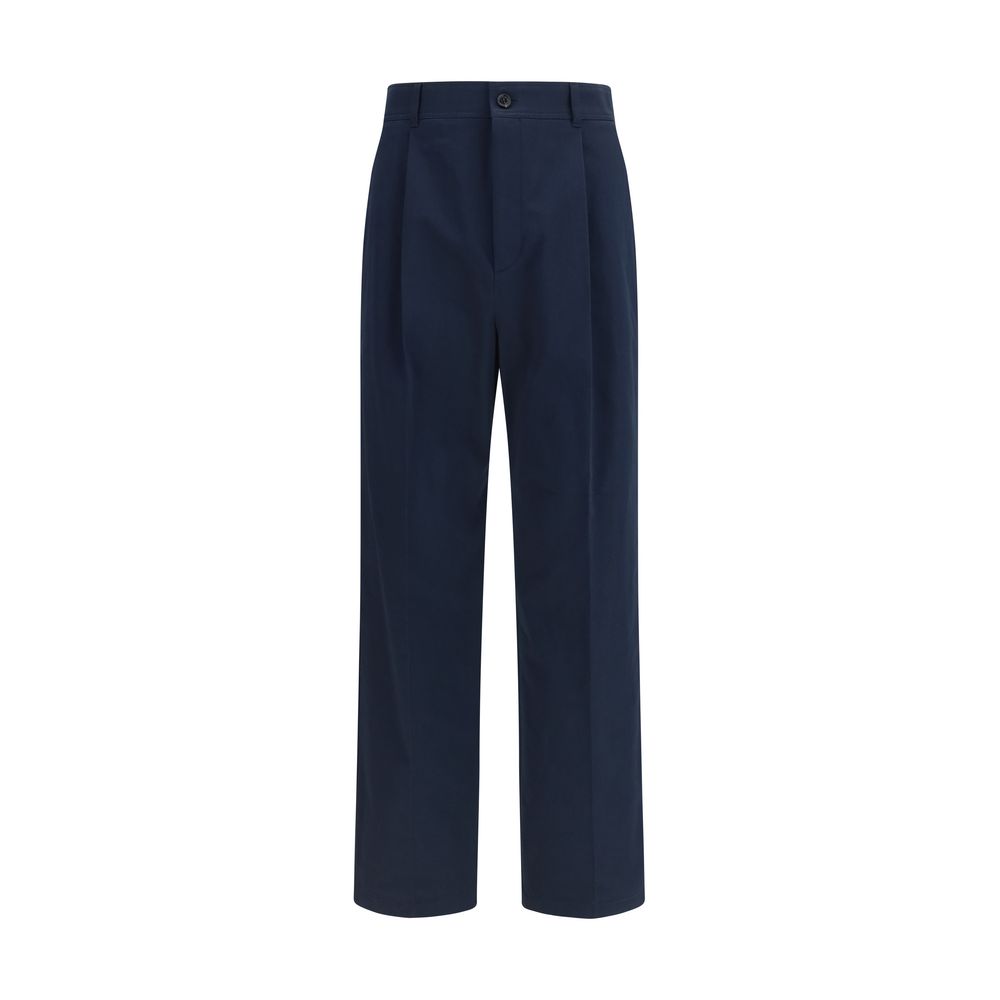 Valentino Blue Cotton Casual Pants | Regal Royce