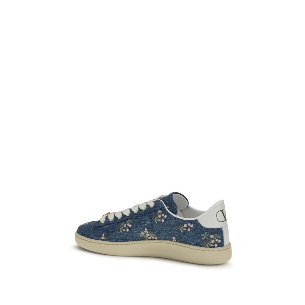 Valentino Garavani Blue Fabric Low Top Sneakers | Regal Royce
