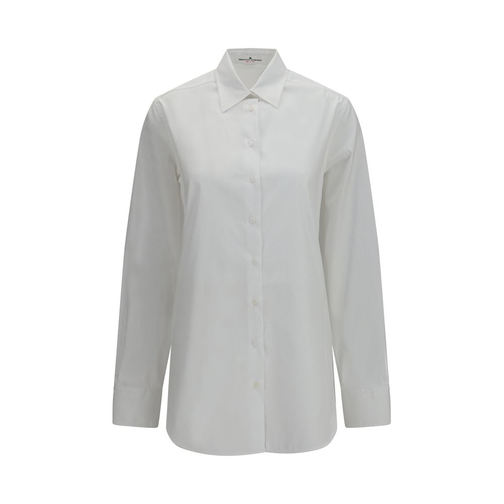 Ermanno Scervino White Cotton Dress Shirt | Regal Royce