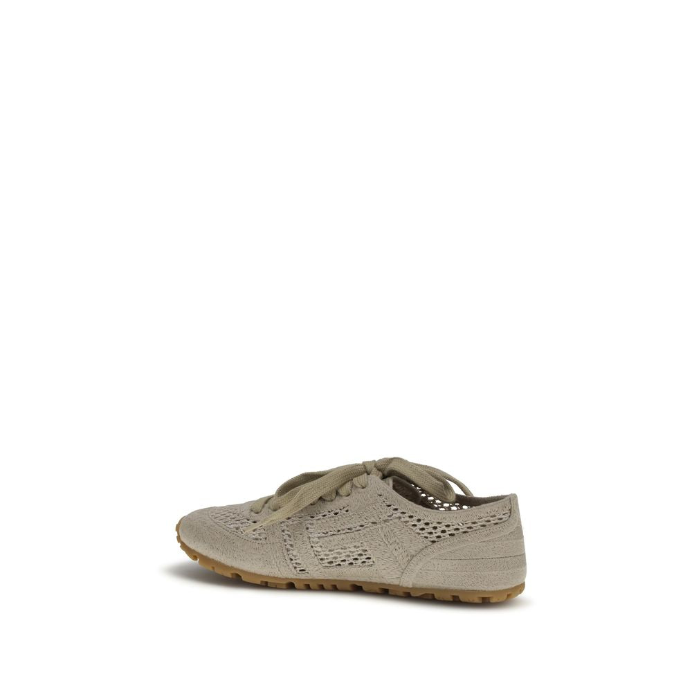 Balmain Beige Cotton Athletic Sneakers | Regal Royce