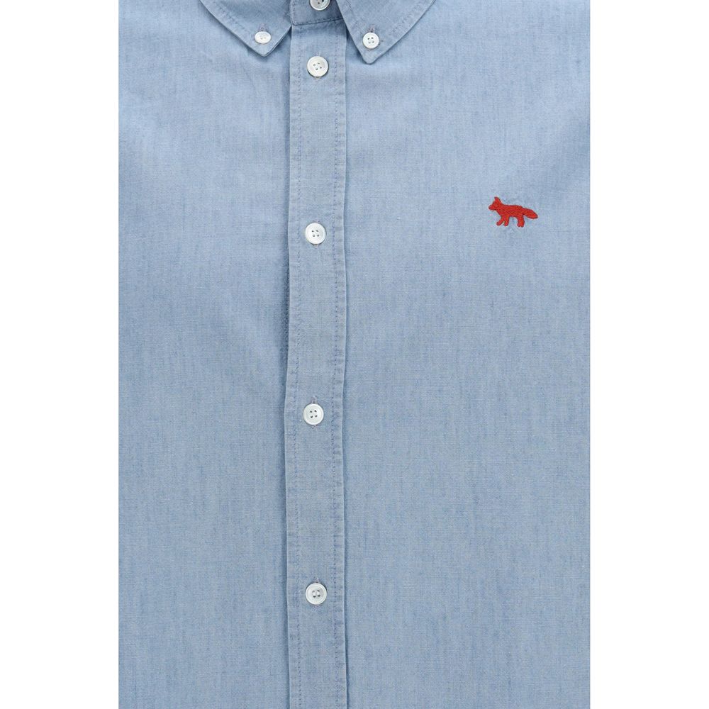 Maison Kitsuné Blue Cotton Shirt | Regal Royce