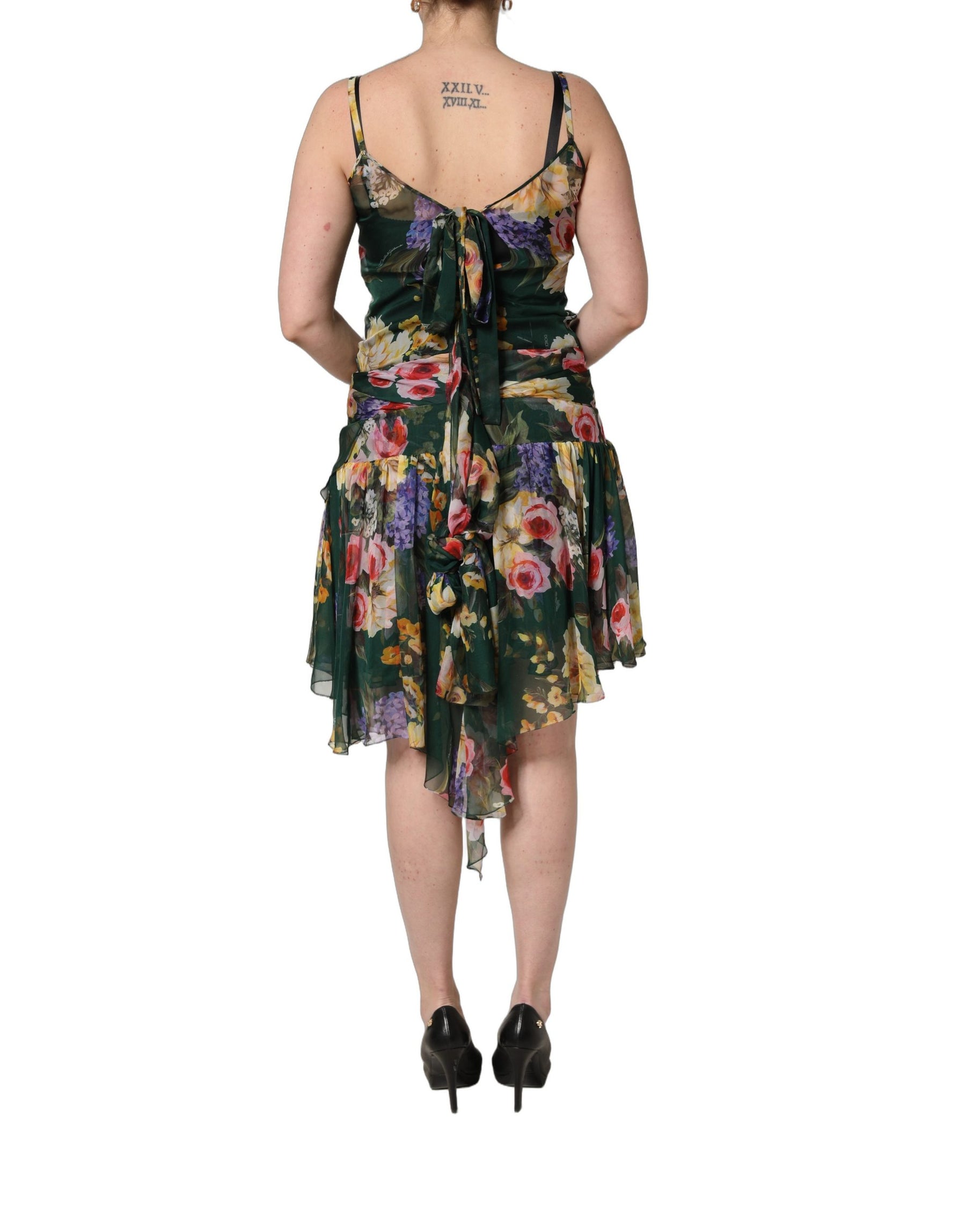 Dolce & Gabbana Multicolor Floral Print Sleeveless Mini Dress | Regal Royce