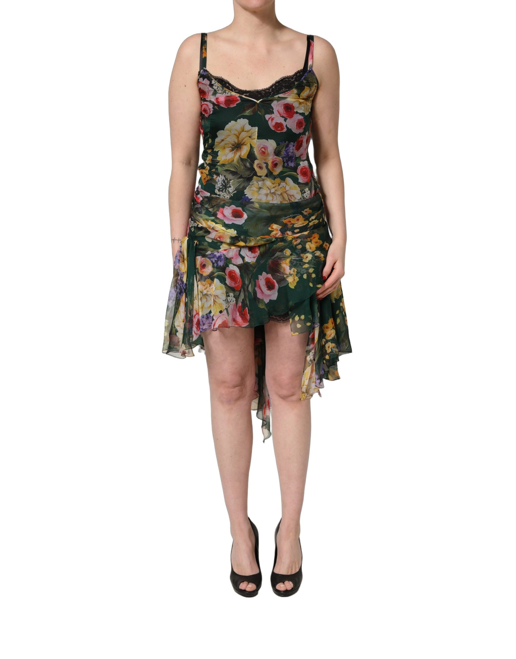 Dolce & Gabbana Multicolor Floral Print Sleeveless Mini Dress | Regal Royce