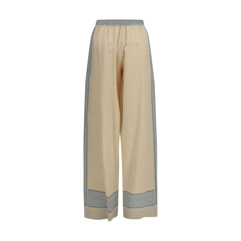 Ermanno Scervino Beige Silk Casual Pants | Regal Royce