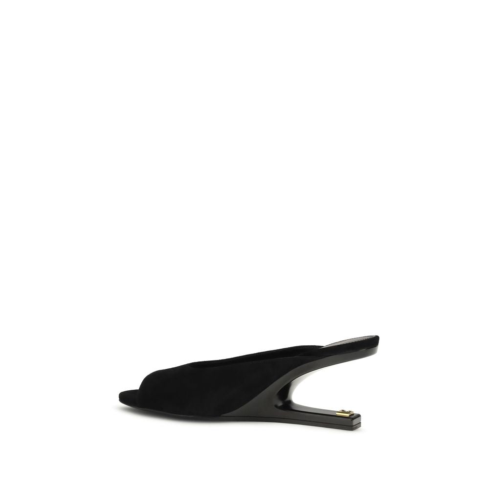 Balmain Black Goatskin Mules | Regal Royce