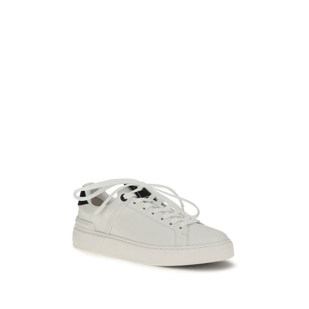Balmain Black Calf Leather Bos Taurus Low Top Sneakers | Regal Royce