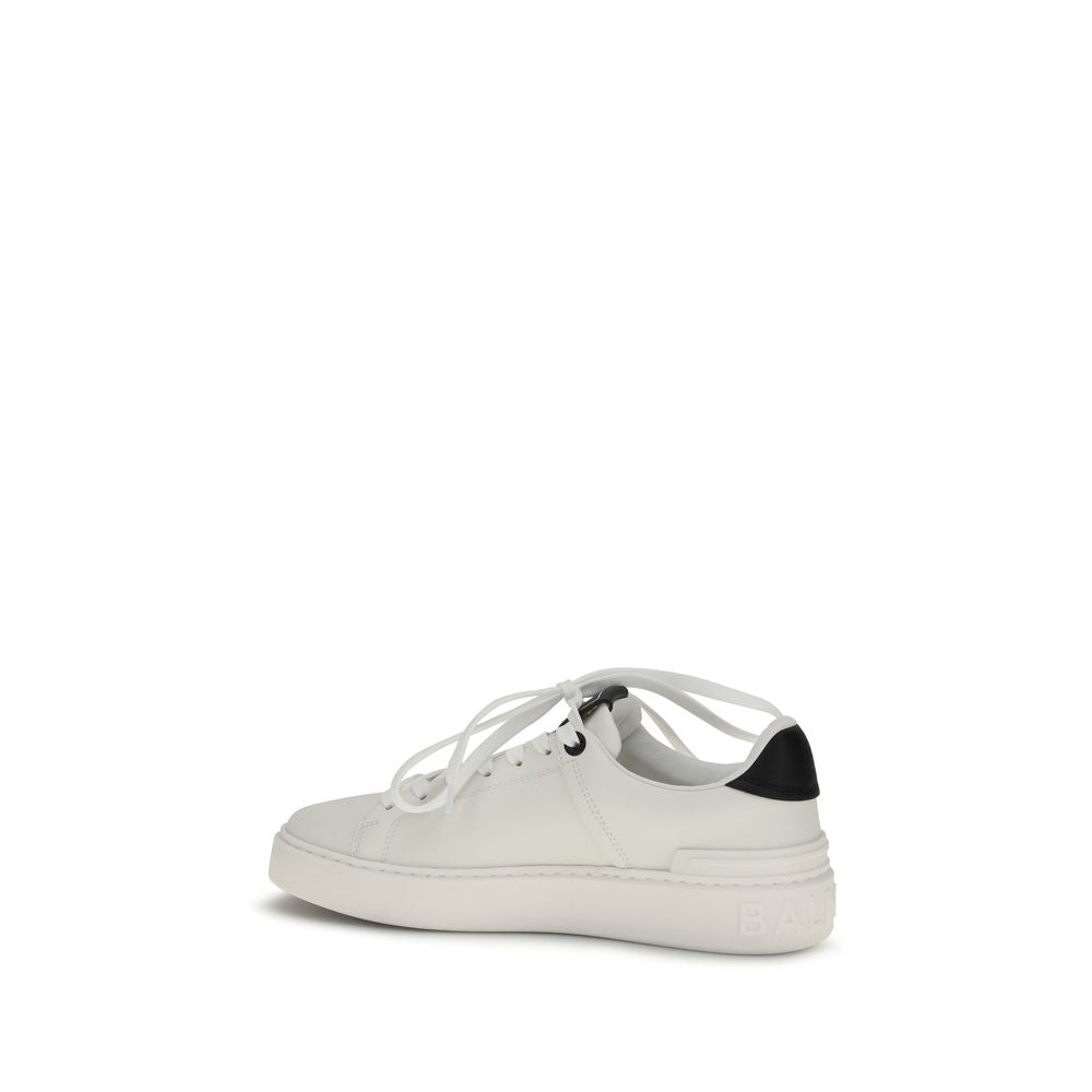 Balmain Black Calf Leather Bos Taurus Low Top Sneakers | Regal Royce