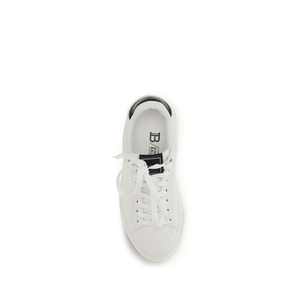 Balmain Black Calf Leather Bos Taurus Low Top Sneakers | Regal Royce