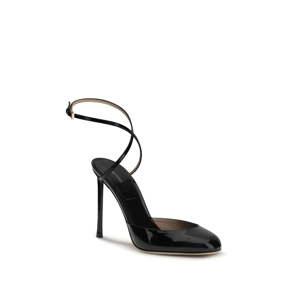 Tom Ford Black Calf Leather Bos Taurus High Heel Pumps | Regal Royce