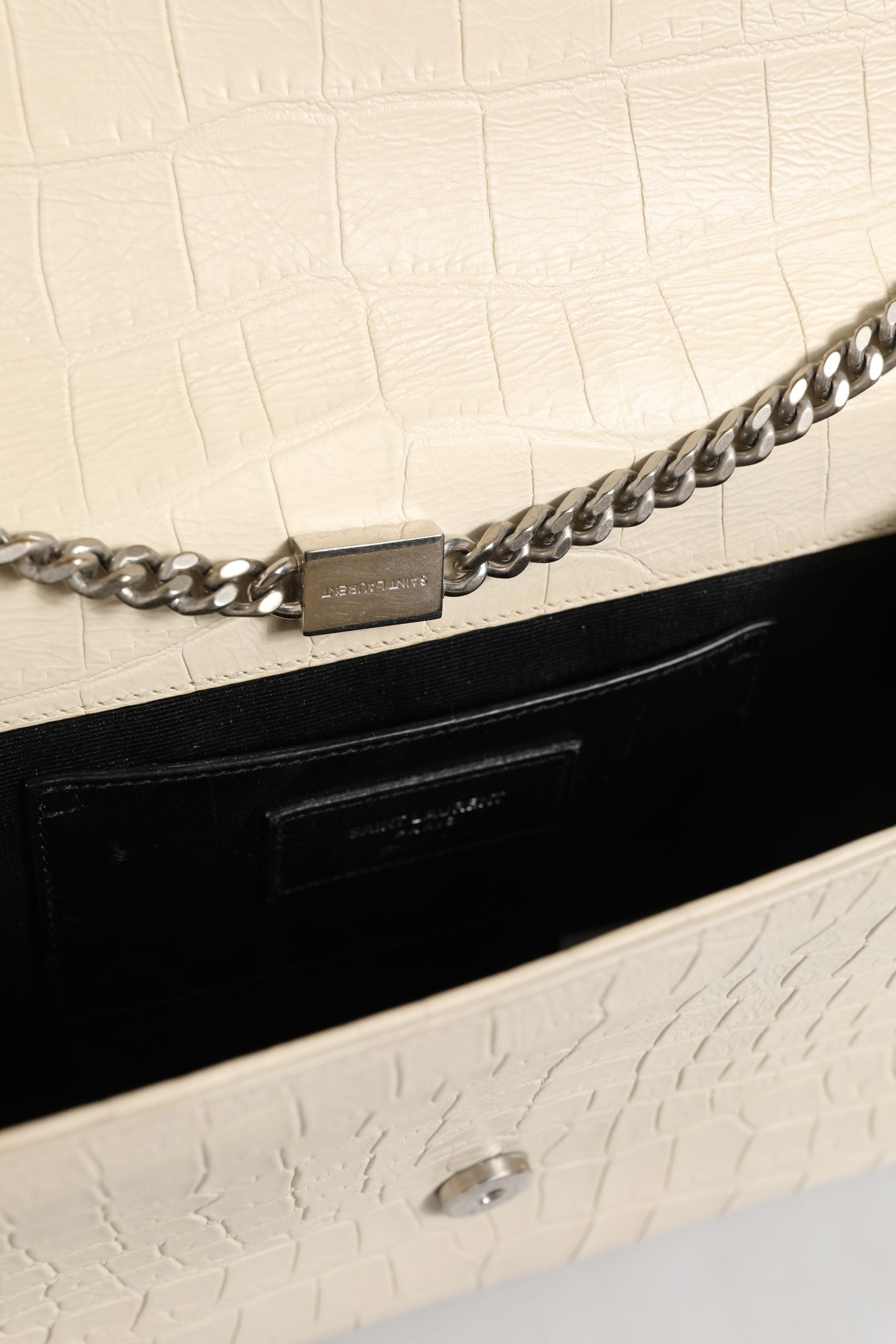 Saint Laurent Kate Tassel Small Croc-Embossed Leather | Regal Royce