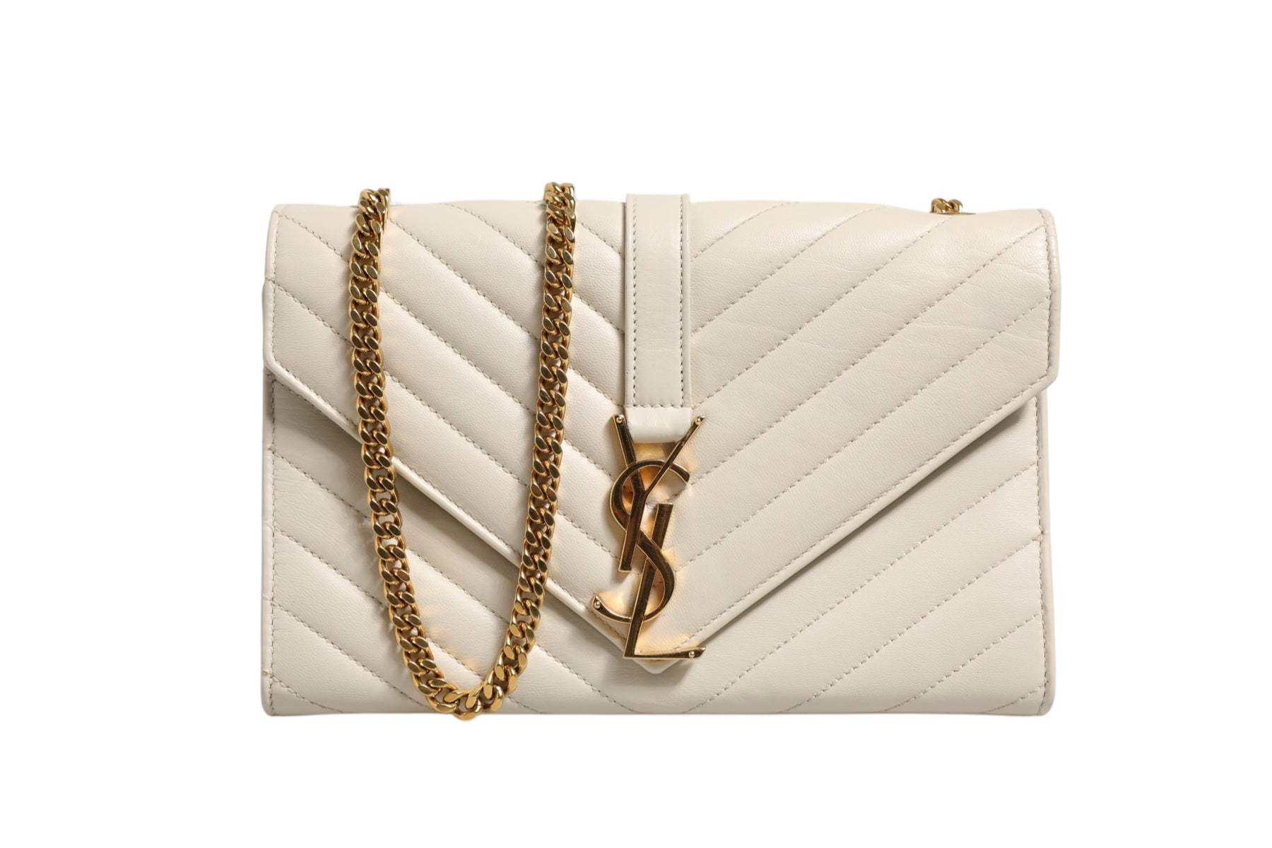 Saint Laurent Envelope Triquilt Medium YSL Shoulder Bag | Regal Royce