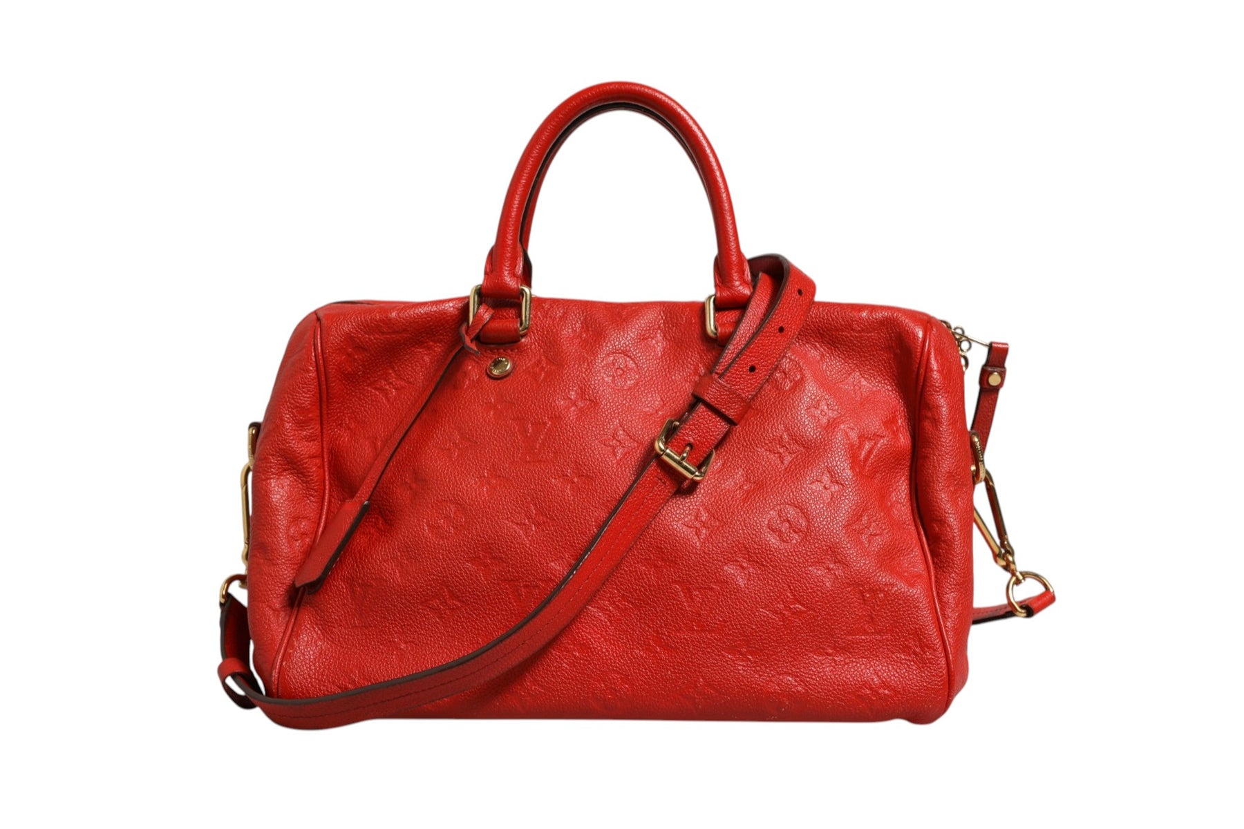 Louis Vuitton Red Monogram Empreinte Speedy Bandouliere 30 | Regal Royce