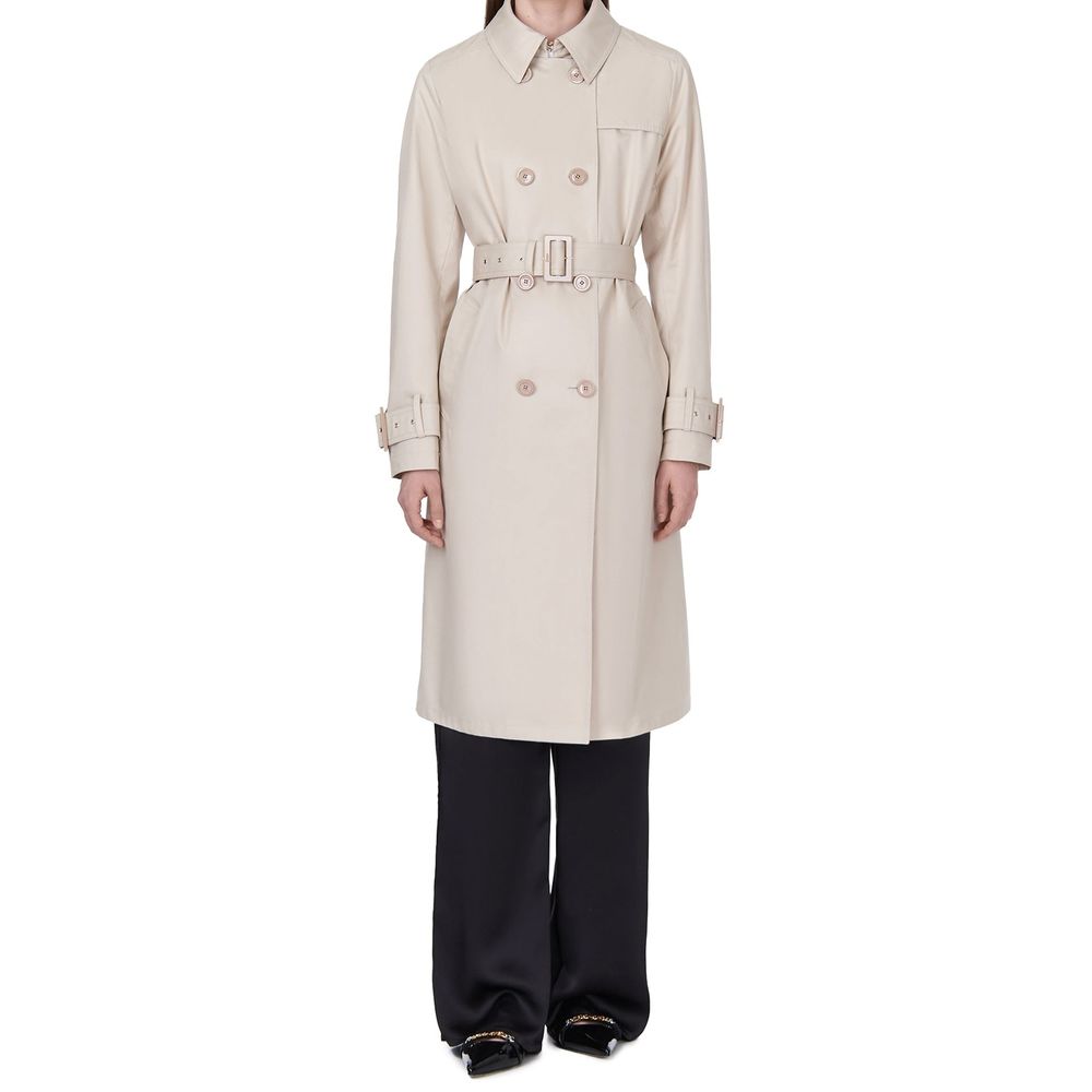 Herno White Cotton Coat | Regal Royce