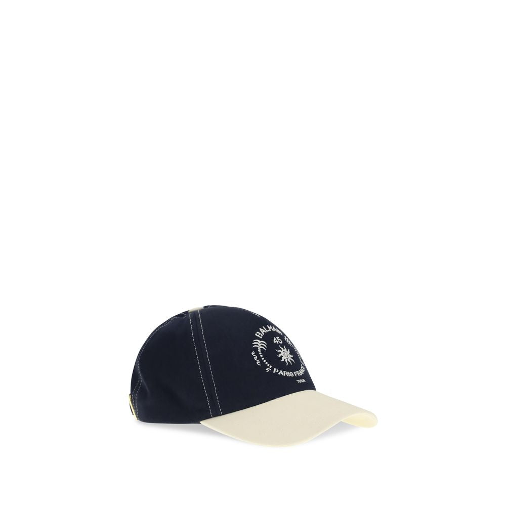 Balmain Blue Cotton Cap (Baseball Hat) | Regal Royce