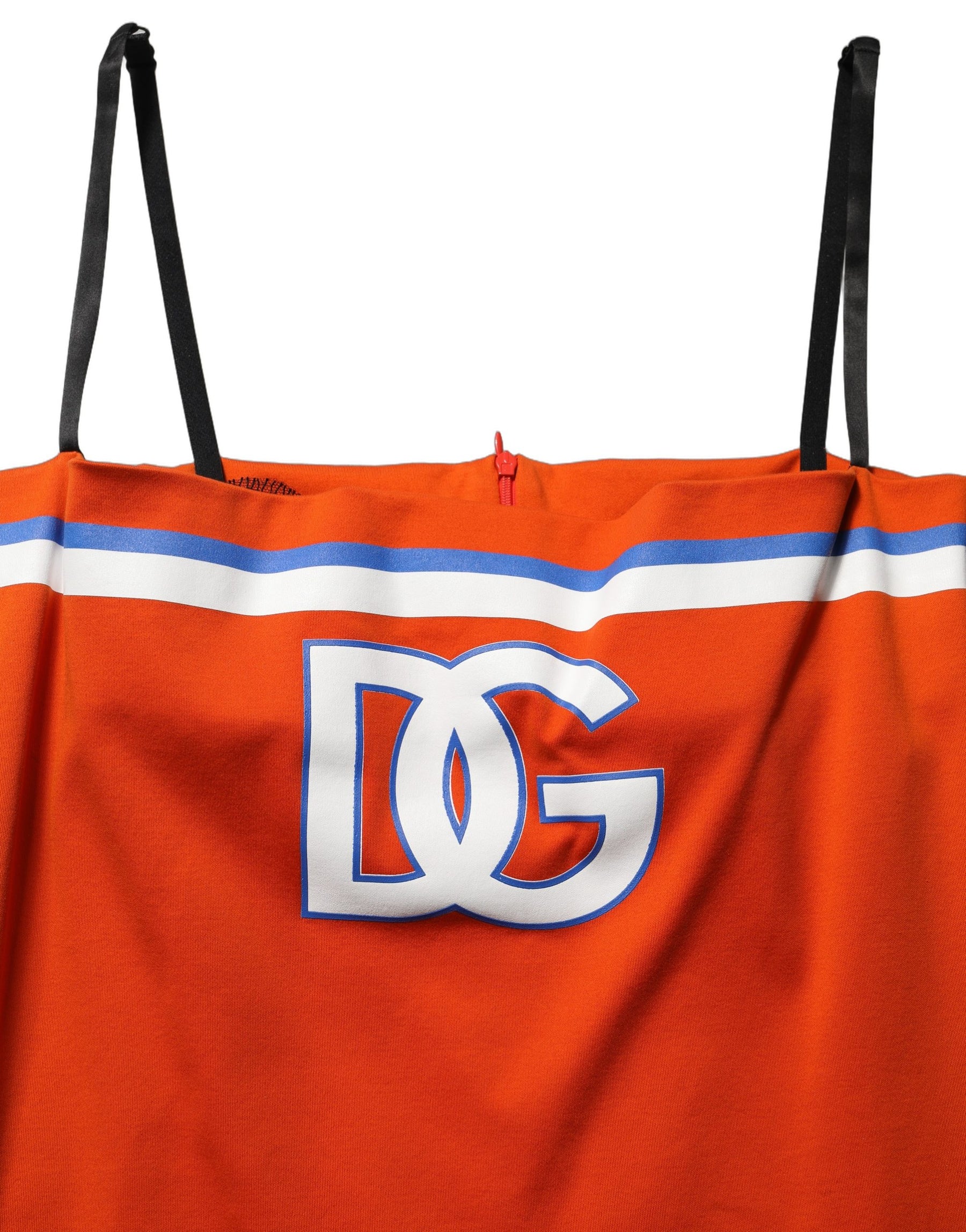 Dolce & Gabbana Orange Cotton Superbowl Football Inspired Mini Dress | Regal Royce