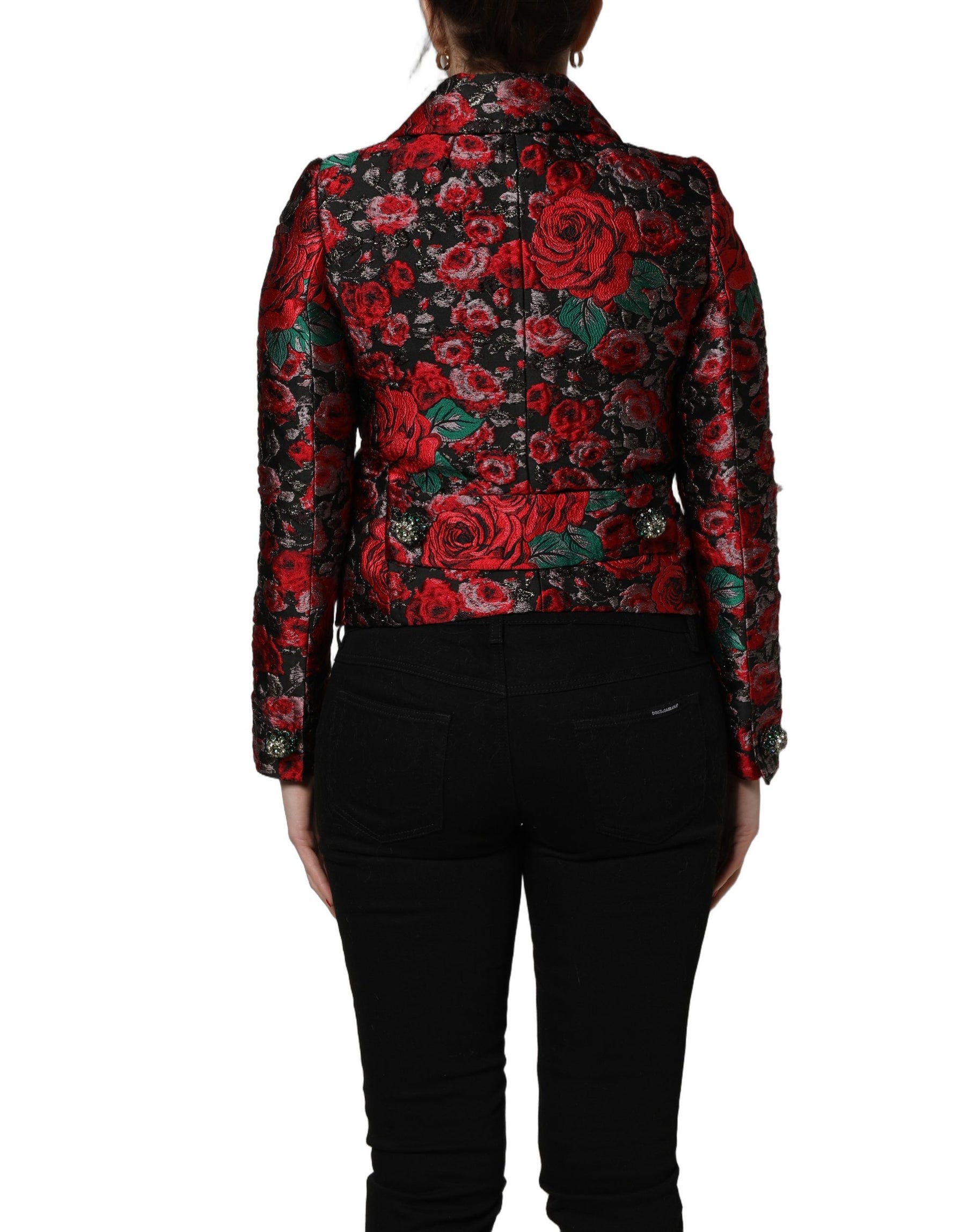 Dolce & Gabbana Multicolor Floral Brocade ButtonBlazer Jacket | Regal Royce