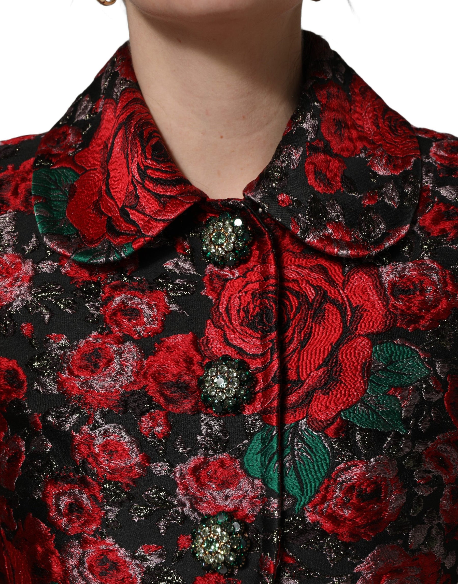 Dolce & Gabbana Multicolor Floral Brocade ButtonBlazer Jacket | Regal Royce