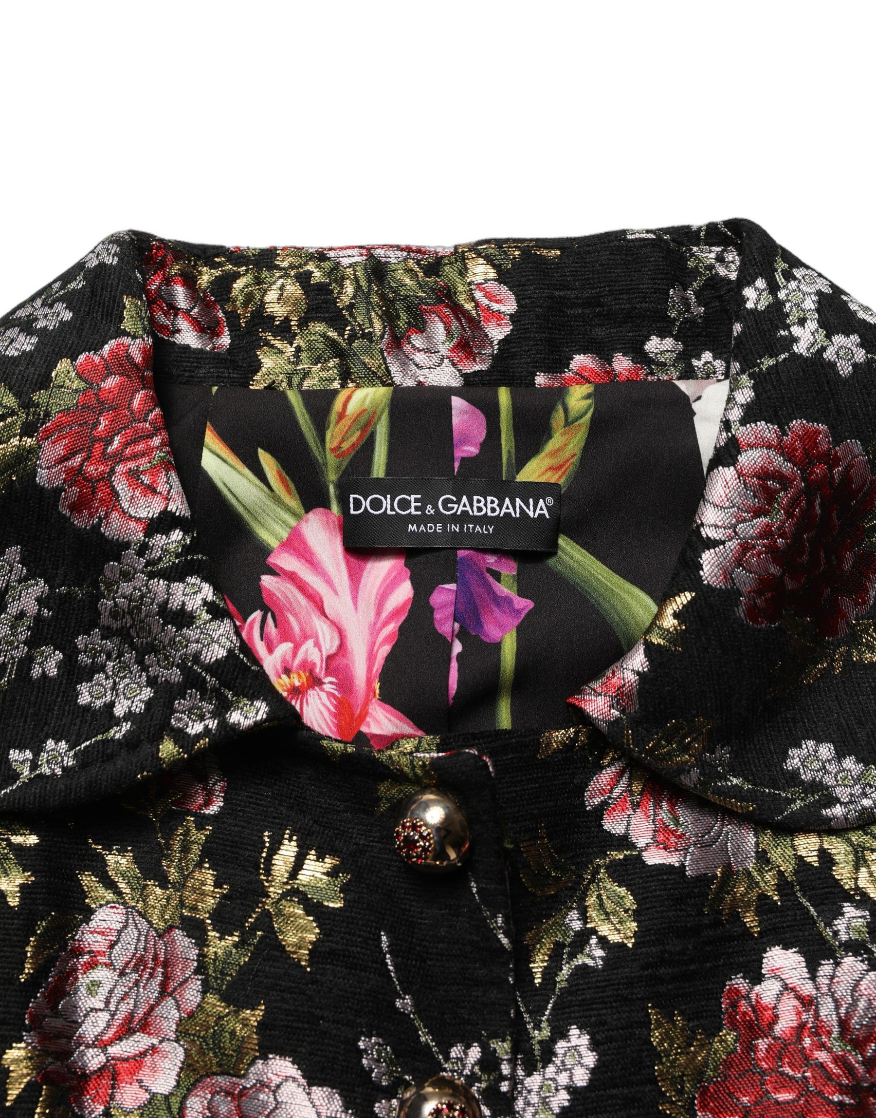 Dolce & Gabbana Multicolor Floral Brocade Blazer Jacket | Regal Royce