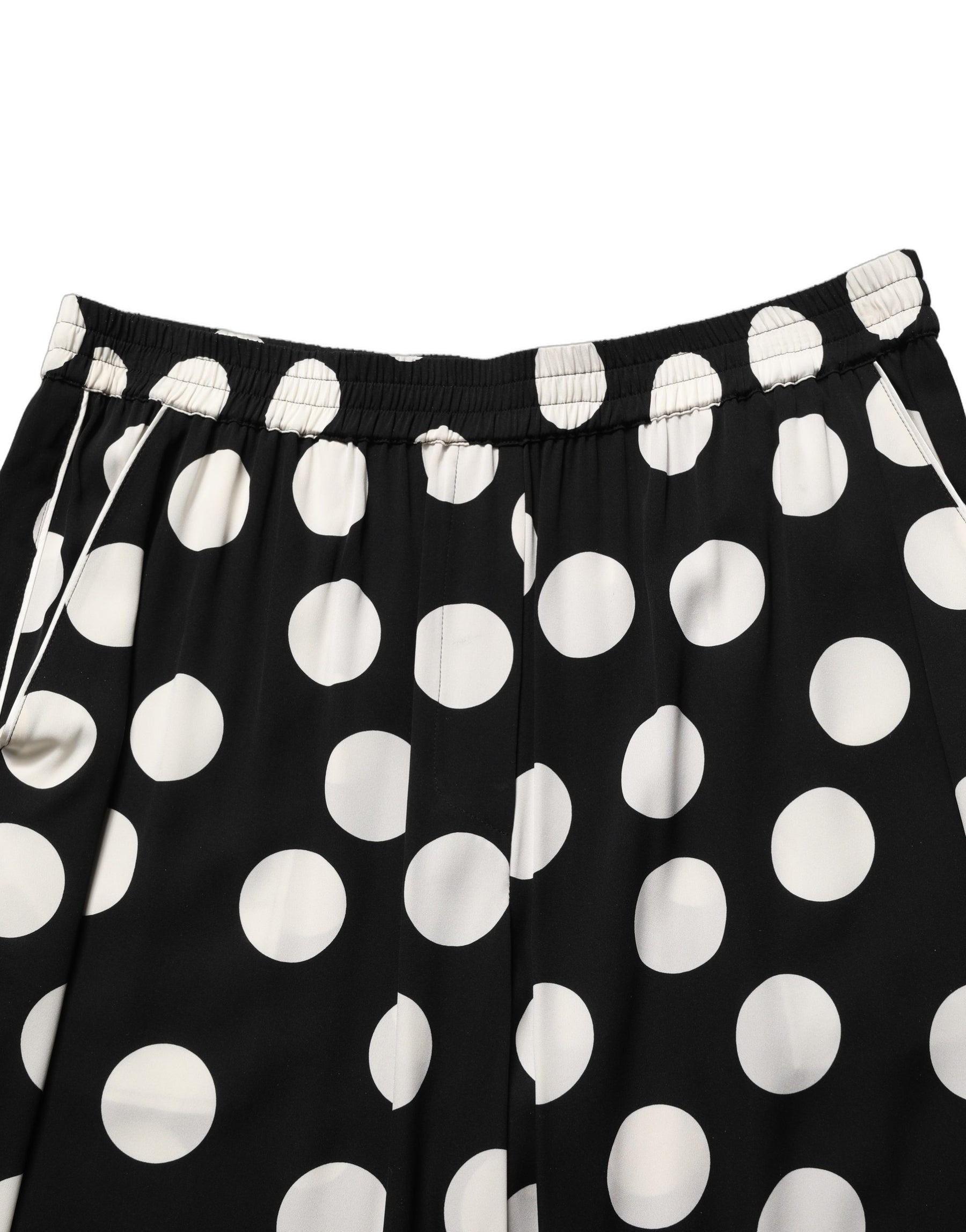 Dolce & Gabbana Black White Polka Dot Pajama 2 Piece Set Sleepwear | Regal Royce