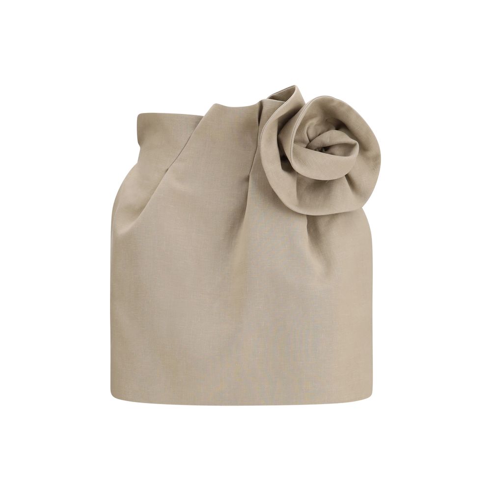 Magda Butrym Beige Linen Mini Skirt | Regal Royce
