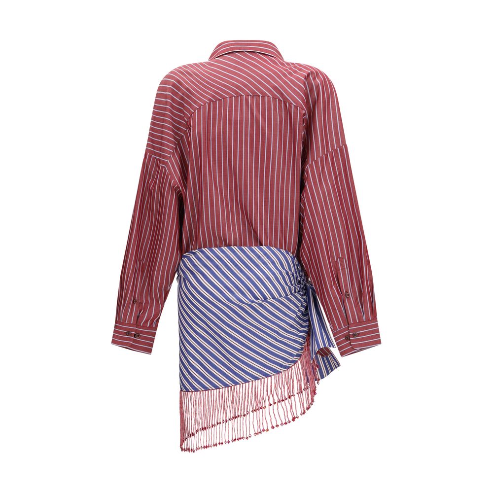 The Andamane Bordeaux Cotton Casual Dress | Regal Royce