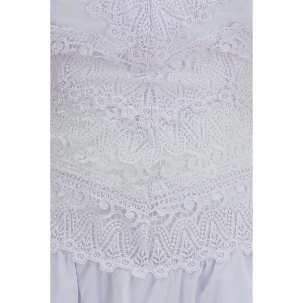 Charo Ruiz White Cotton Casual Dress | Regal Royce