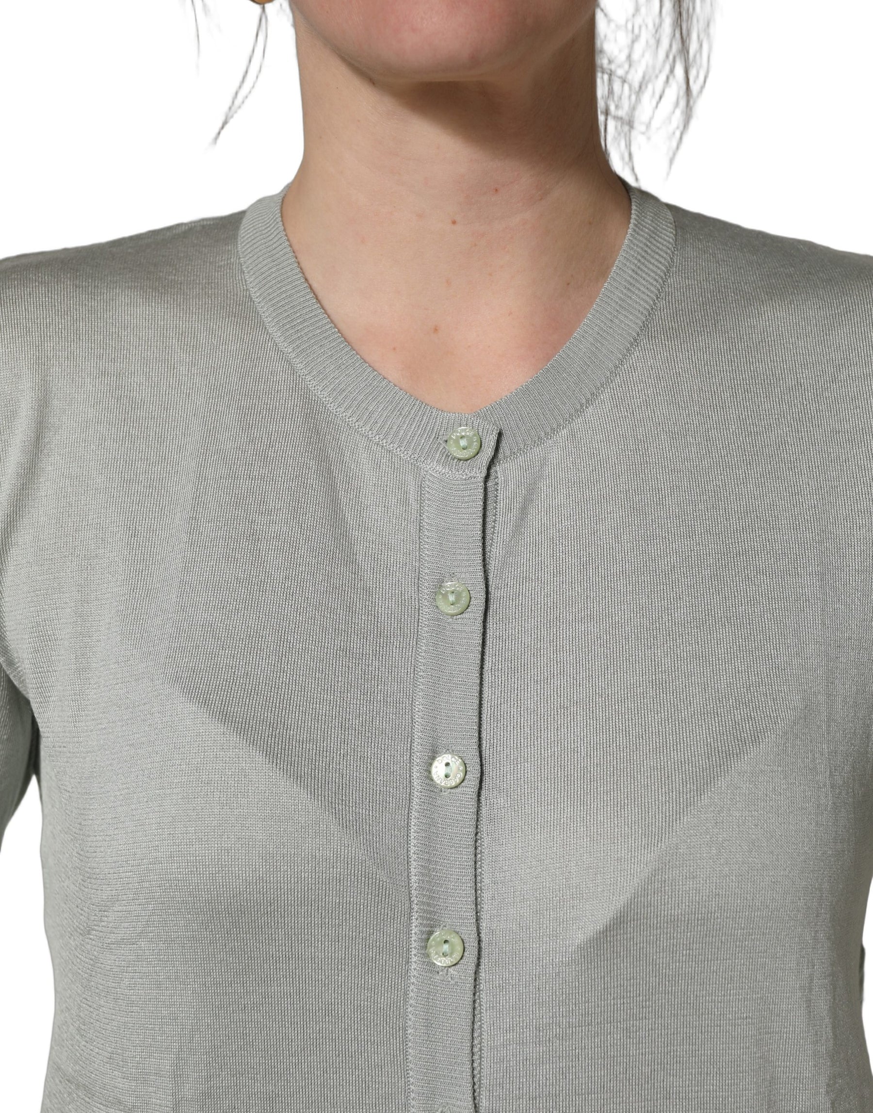 Dolce & Gabbana Green ButtonDown LongSleeve Cardigan Sweater | Regal Royce