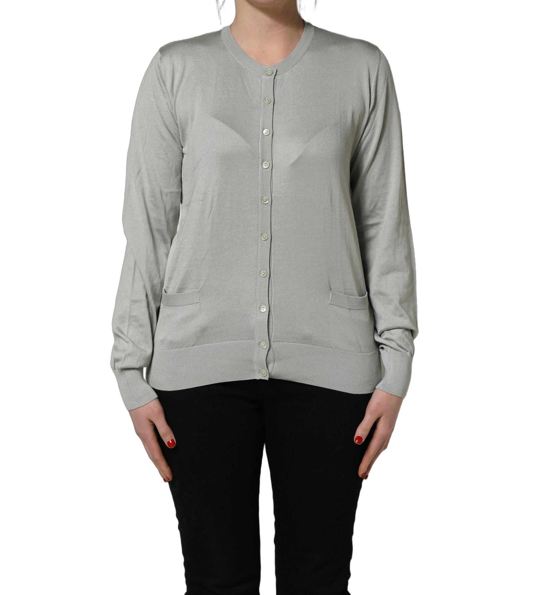 Dolce & Gabbana Green ButtonDown LongSleeve Cardigan Sweater | Regal Royce