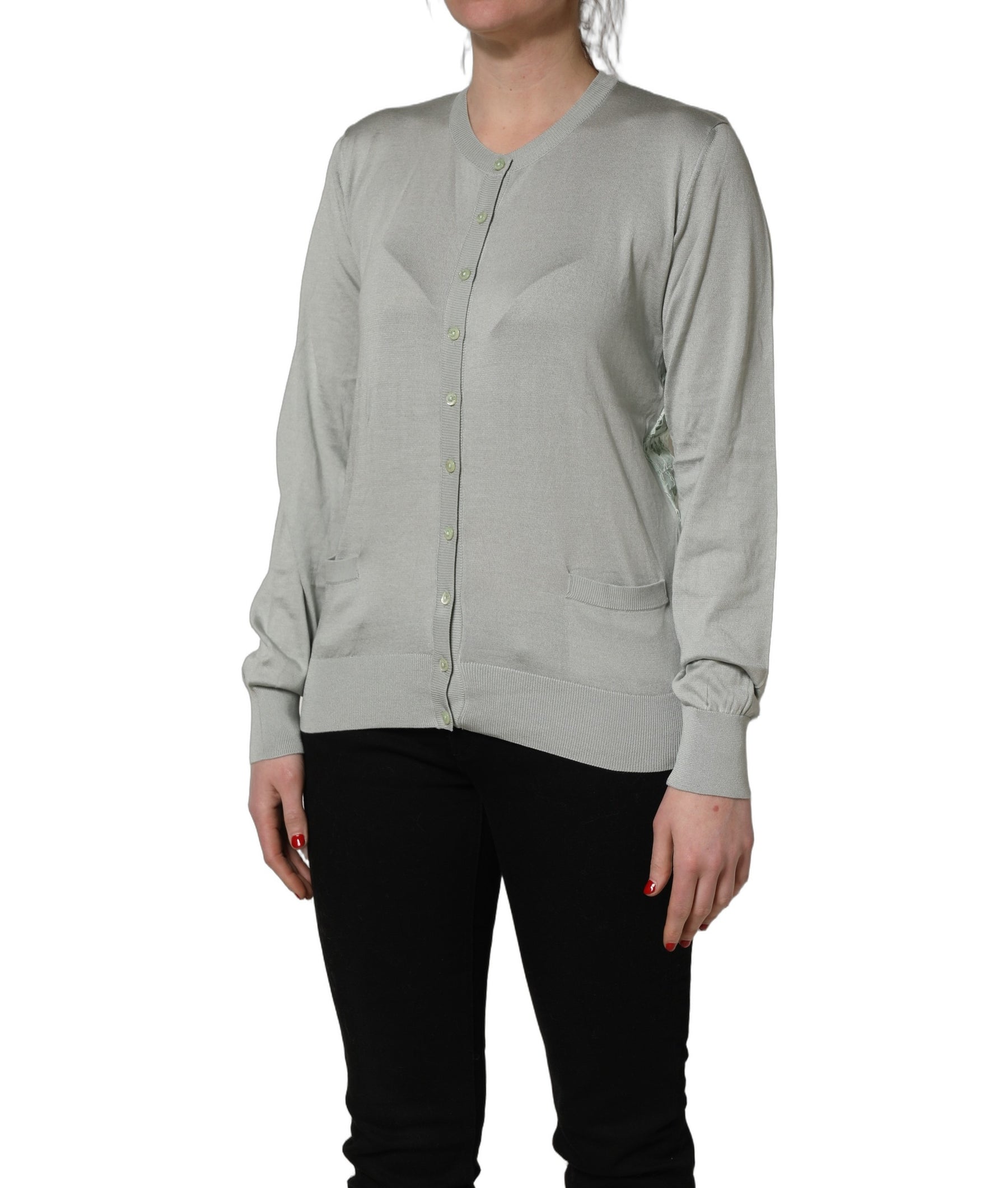 Dolce & Gabbana Green ButtonDown LongSleeve Cardigan Sweater | Regal Royce