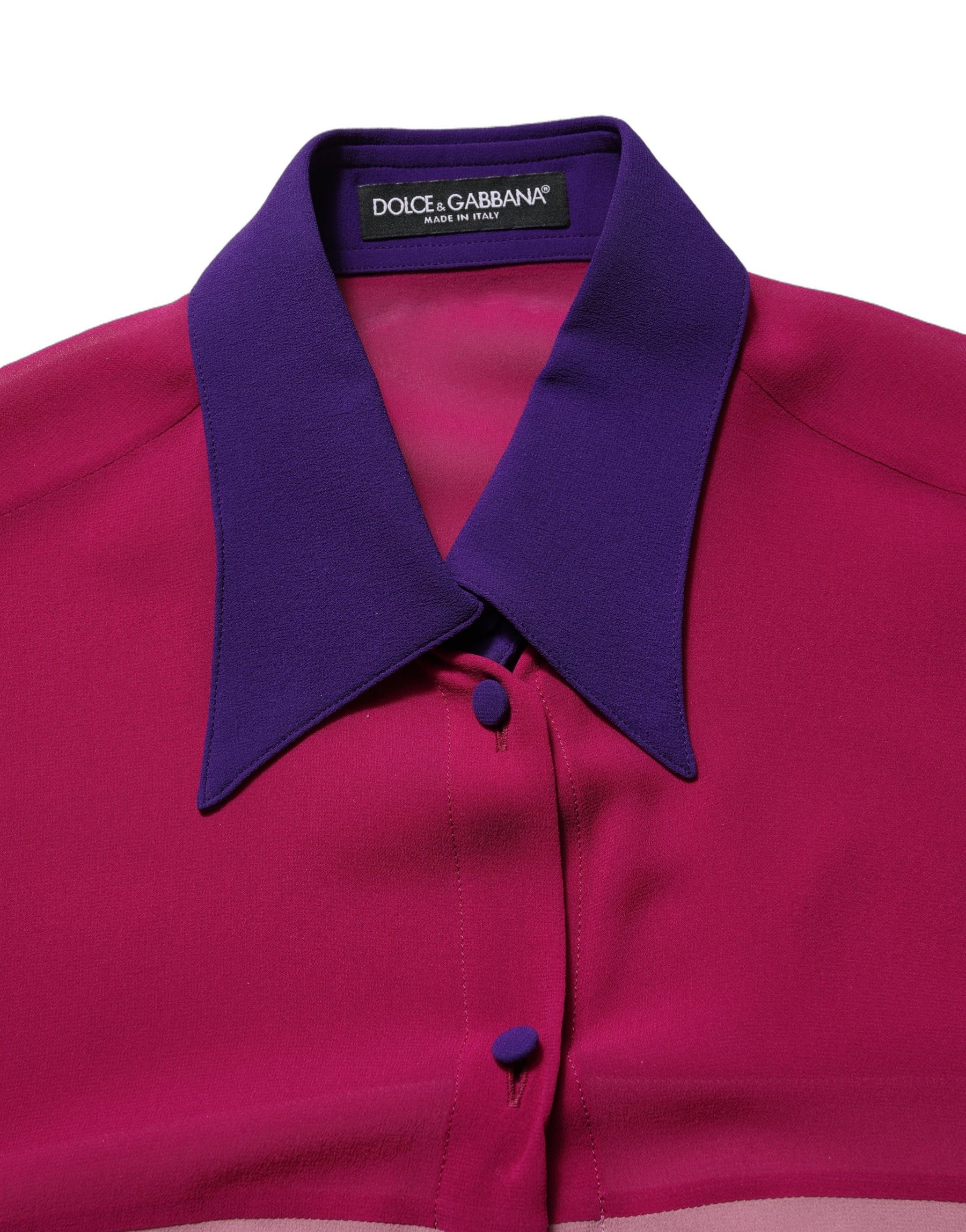 Dolce & Gabbana Multicolor Silk Patchwork Shirt Blouse Top | Regal Royce