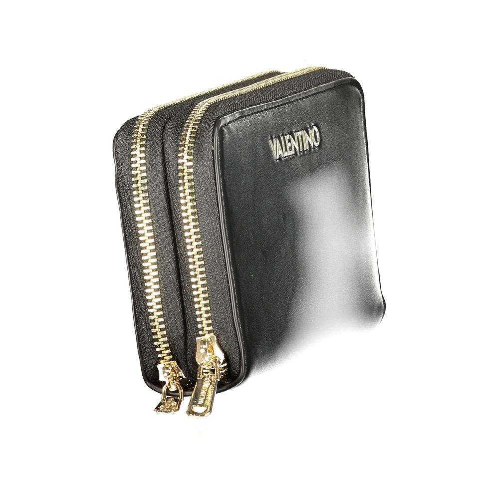 Mario Valentino Black Polyurethane Women's Wallet | Regal Royce