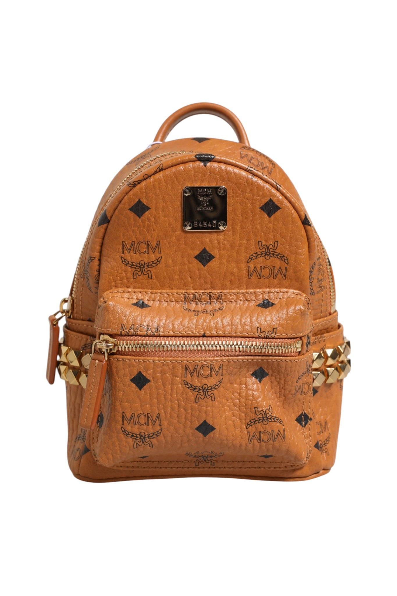 MCM Stark Mini Backpack in Visetos Cognac | Regal Royce