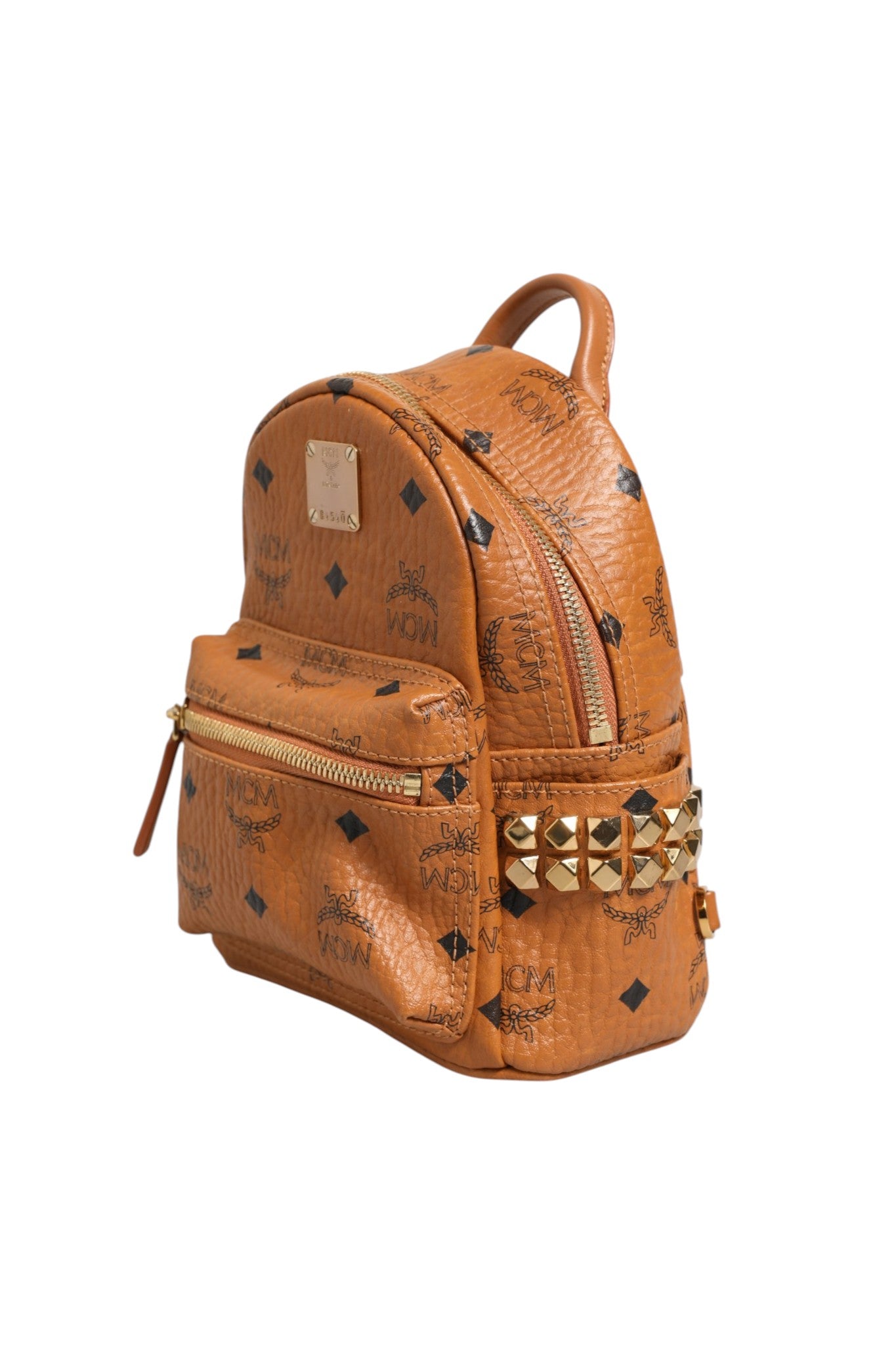 MCM Stark Mini Backpack in Visetos Cognac | Regal Royce