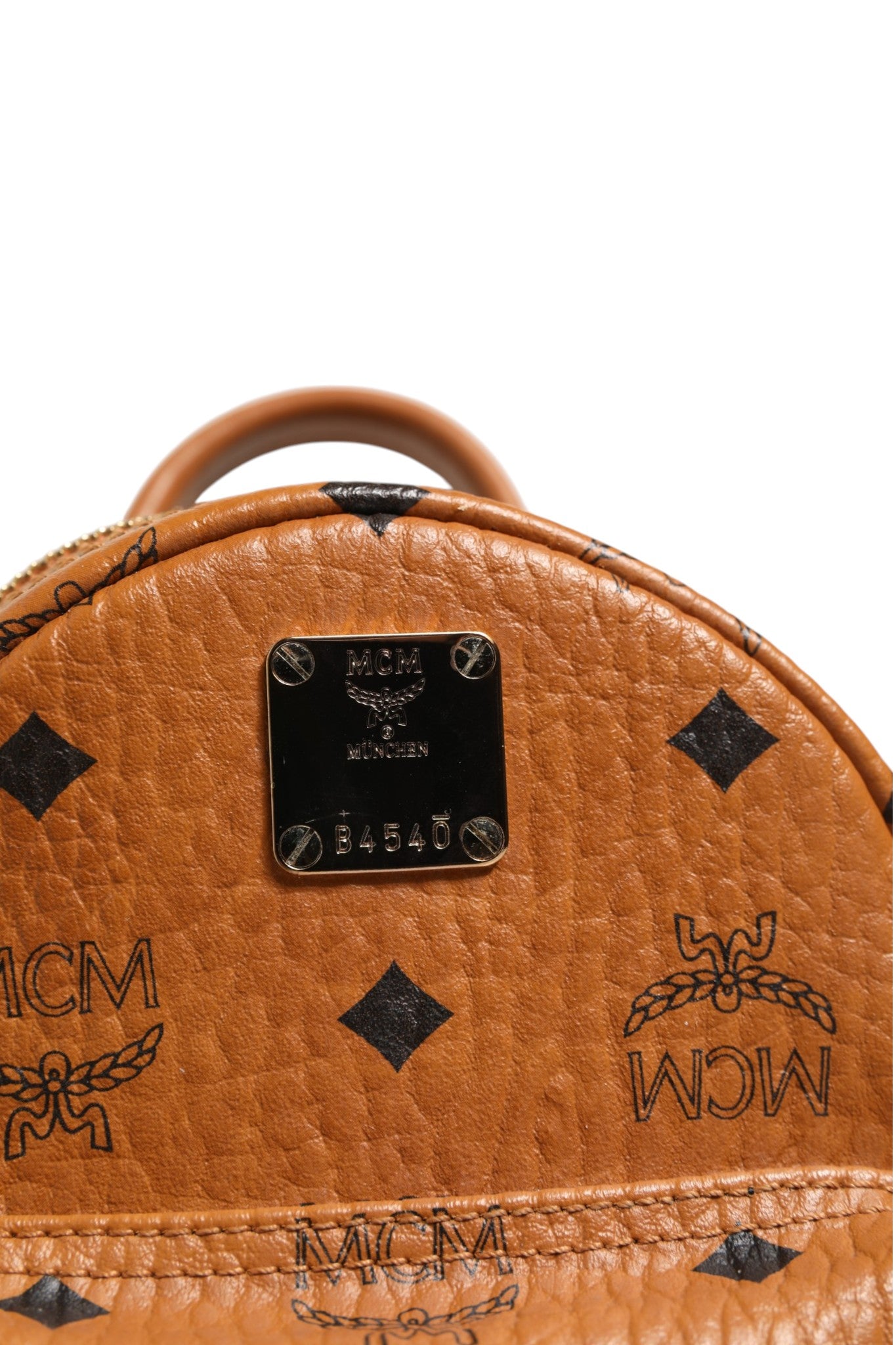 MCM Stark Mini Backpack in Visetos Cognac | Regal Royce