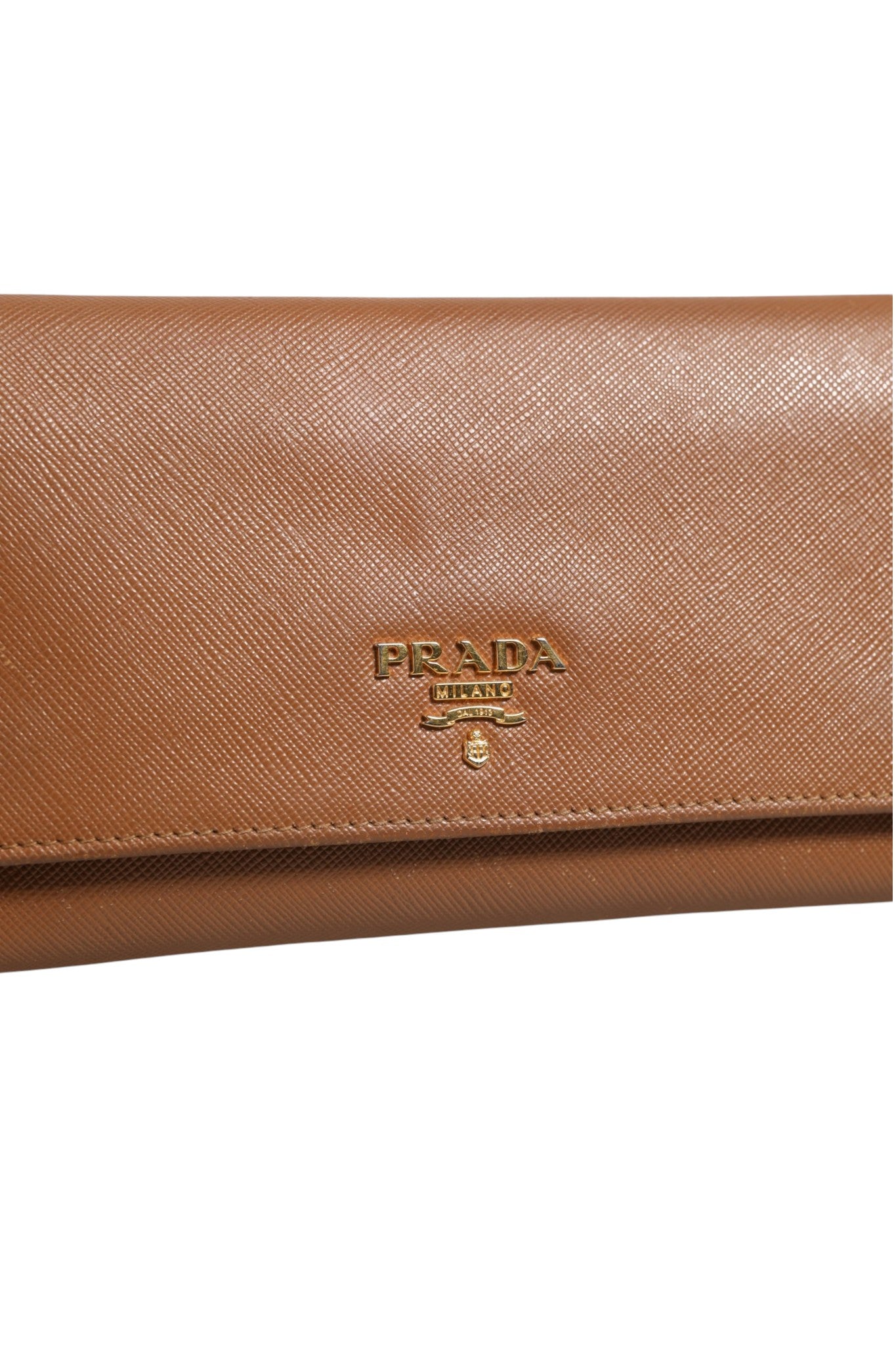 Prada Brown and Gold Wallet Strap | Regal Royce