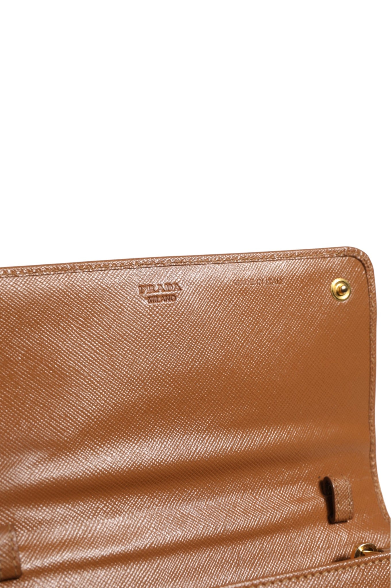 Prada Brown and Gold Wallet Strap | Regal Royce
