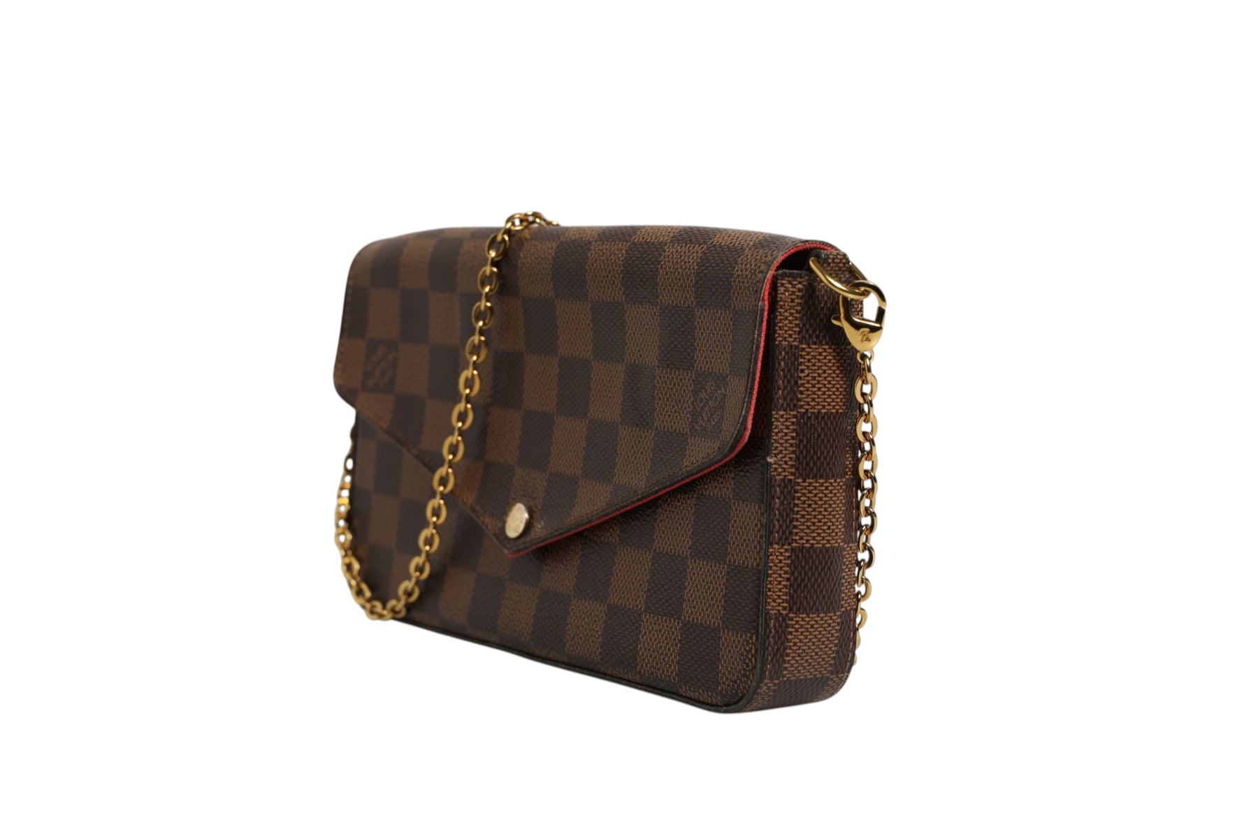 Louis Vuitton Damier Ebene Pochette Felice Chain Wallet | Regal Royce