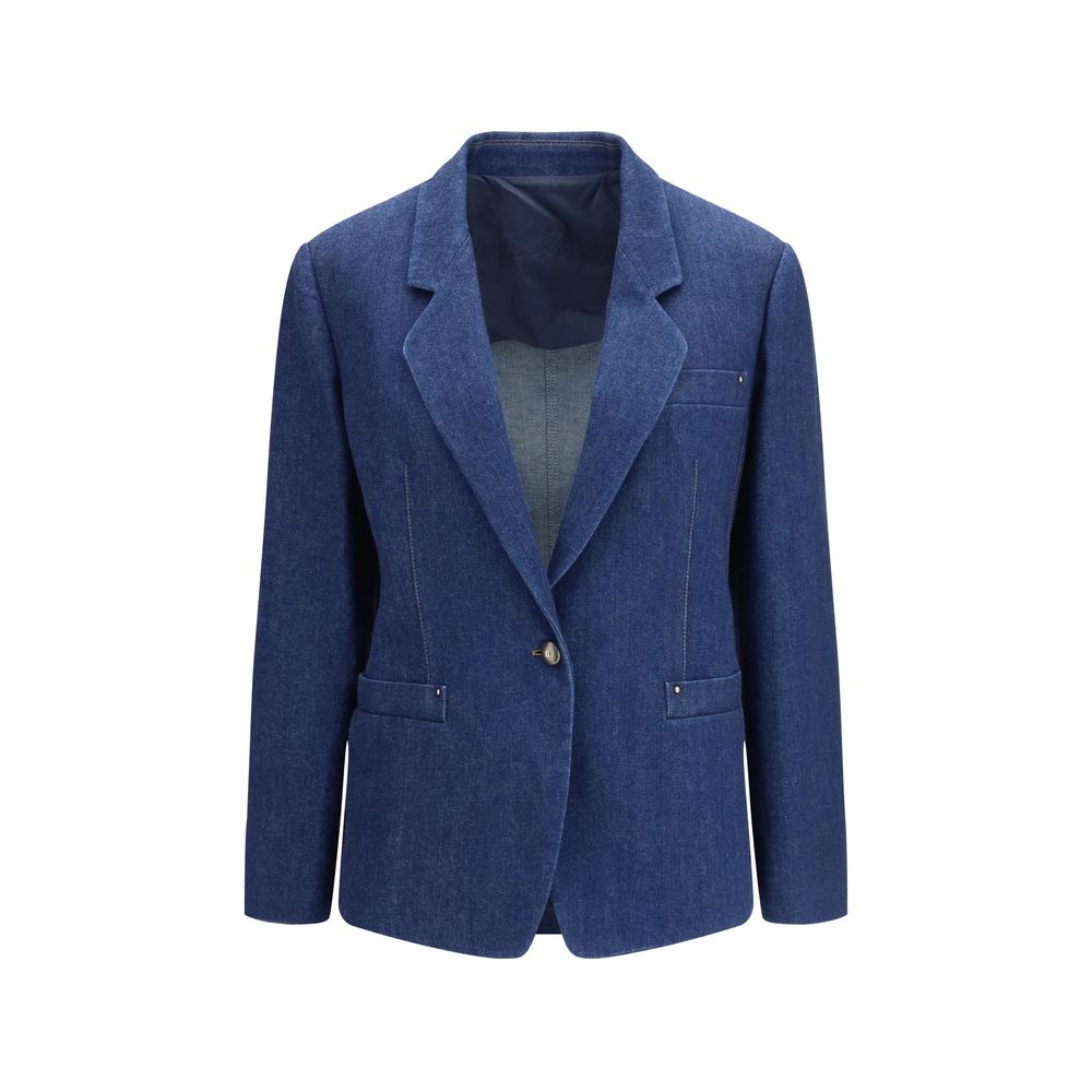 Giorgio Armani Blue Elastane Denim Jacket | Regal Royce