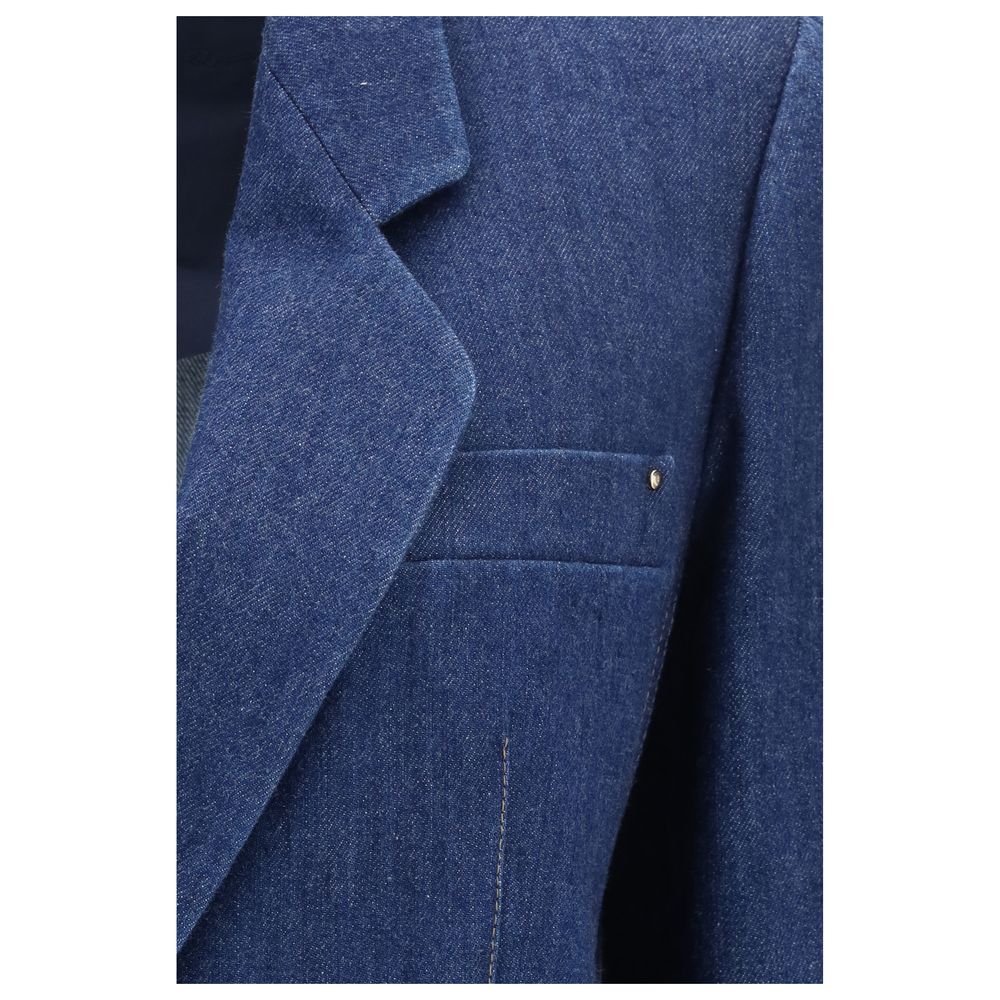 Giorgio Armani Blue Elastane Denim Jacket | Regal Royce