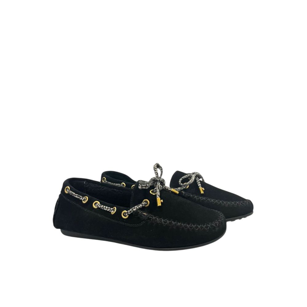 Borbonese Black Rubber Women Loafer | Regal Royce
