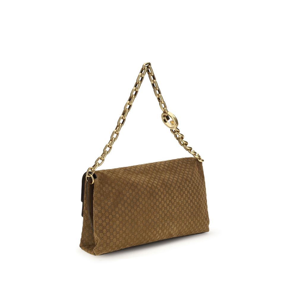 Gucci Brown Suede Leather Handbag | Regal Royce