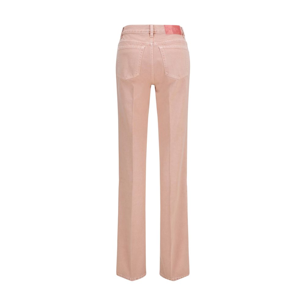 Chloé Multicolor Cotton Straight-Leg Jeans | Regal Royce