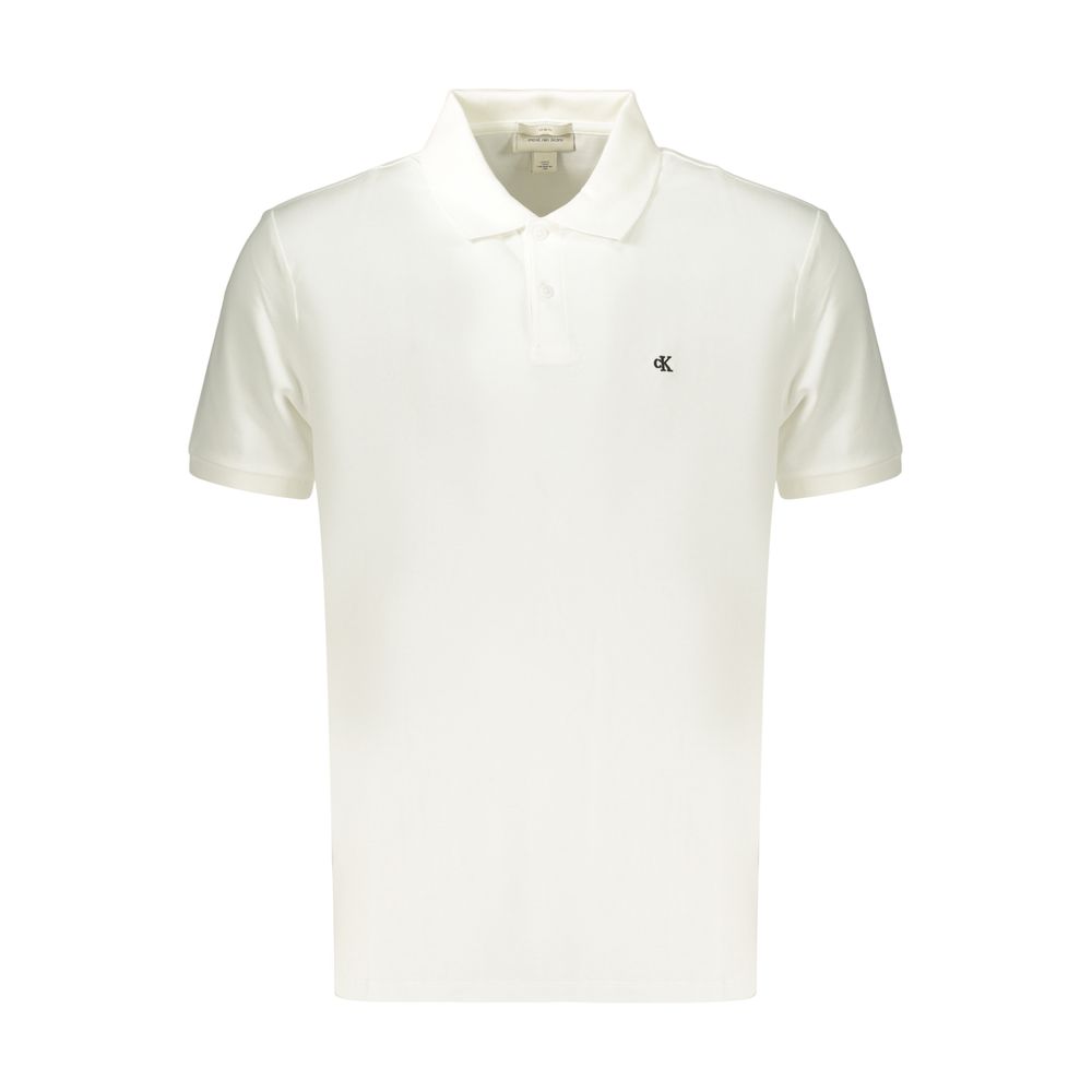 Calvin Klein White Cotton Men's Polo Shirt | Regal Royce