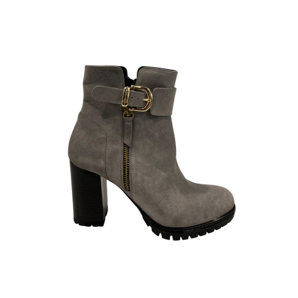 Borbonese Grey Leather Women Boot | Regal Royce