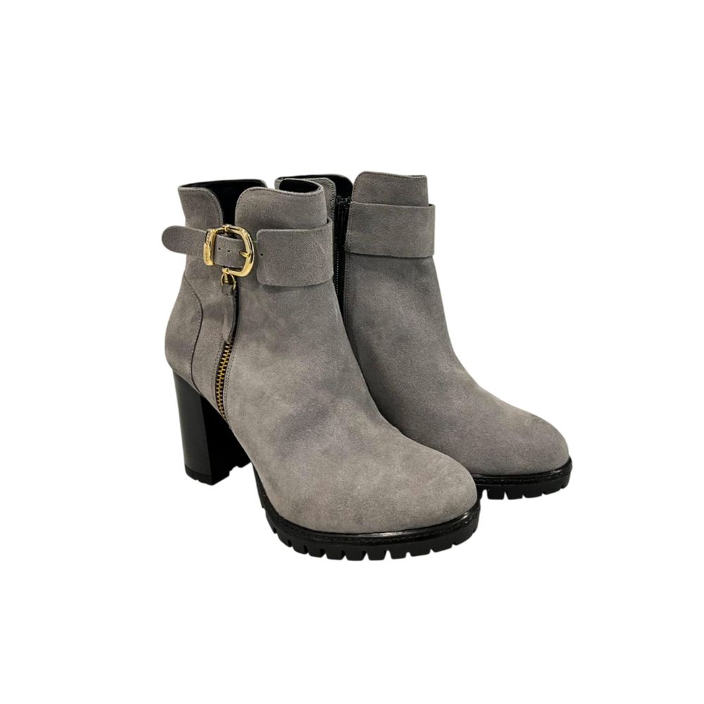 Borbonese Grey Leather Women Boot | Regal Royce