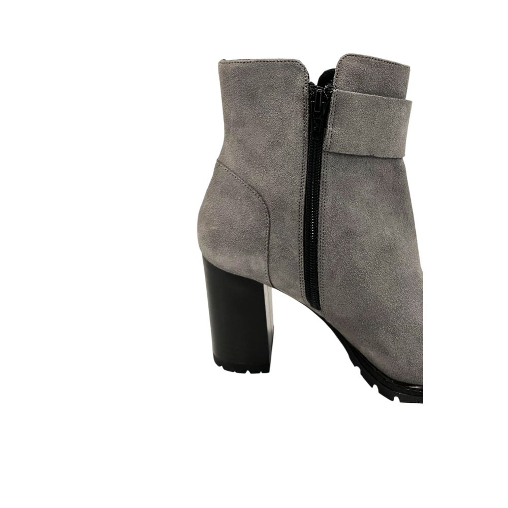 Borbonese Grey Leather Women Boot | Regal Royce