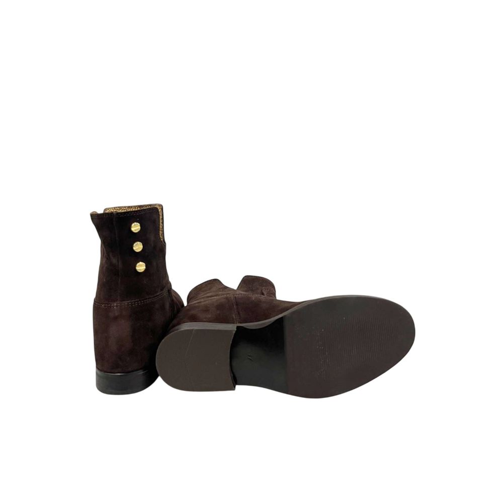 Borbonese Brown Leather Women Boot | Regal Royce